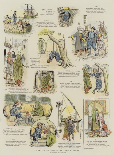 ベイトマン卿の愛情のあるバラード（chromolitho） 作： William Ralston